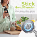 M4Y 5 IN 1 Hand Blender Kitchen Set 1000 W Stainless Steel Stick Blender, DC Motor